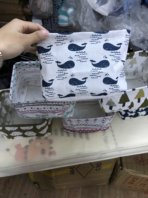 SÉT 3 GIỎ ĐỰNG ĐỒ ĐA NĂNG HOẠ TIẾT CU TE MẪU MỚI 2019