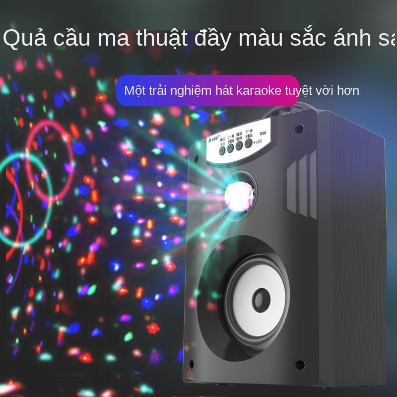 Loa bluetooth vuông dance card âm lượng cao thanh Điện thoại di động gia đình máy tính nhỏ đài phát ngoài trời