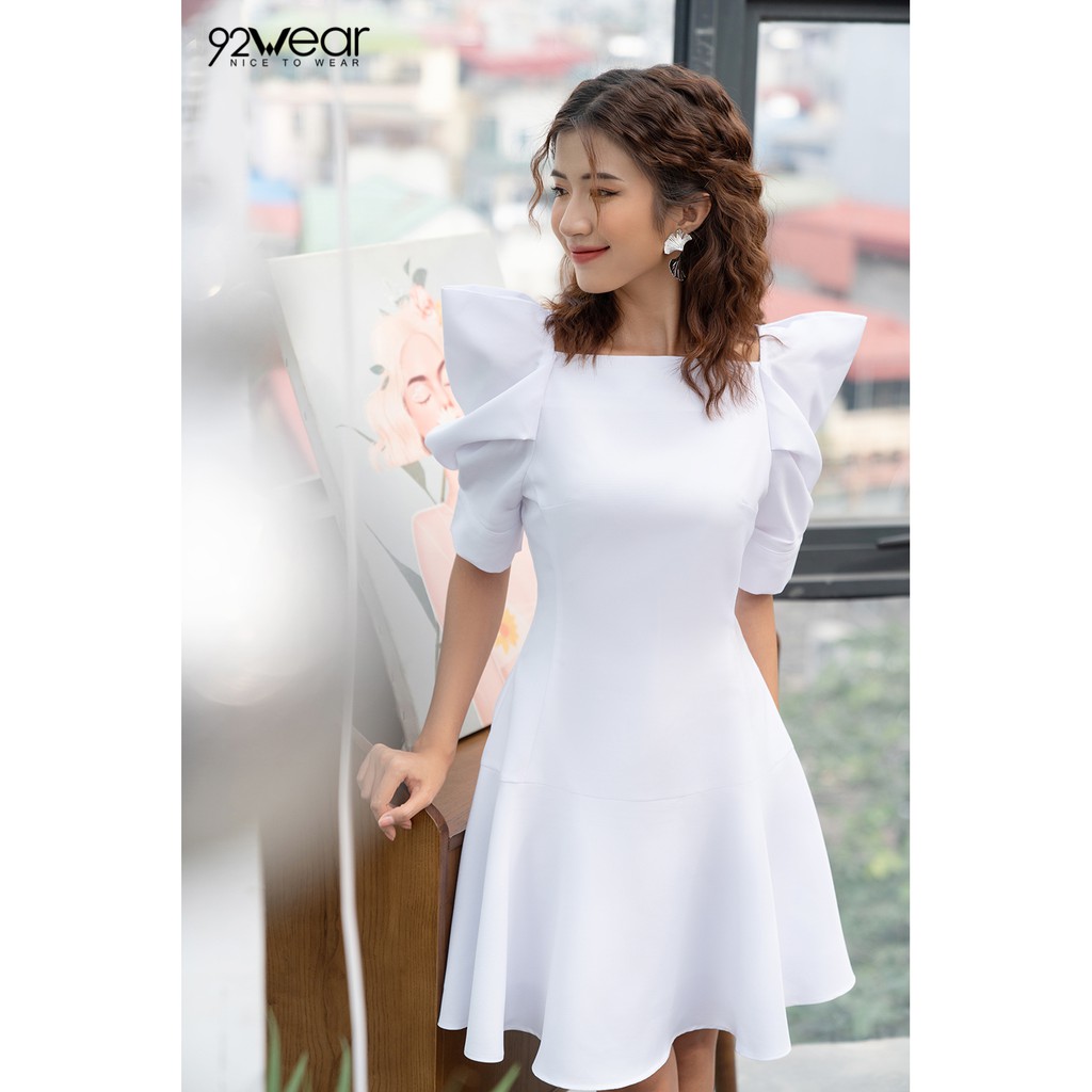 Đầm xòe ngắn tay bồng dáng dài DEW0594 - 92WEAR