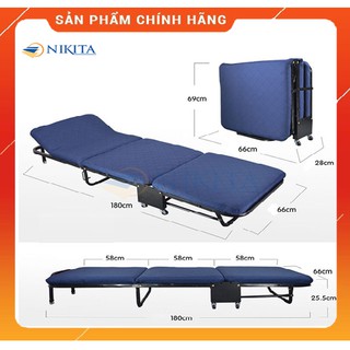 Giường gấp ba khúc Nikita kích thước 65,75,90 và 110cm ngồi tựa như sofa,BH 12 tháng