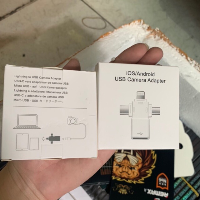 OTG 3 in 1 iOS / Android USB Camera Adapter