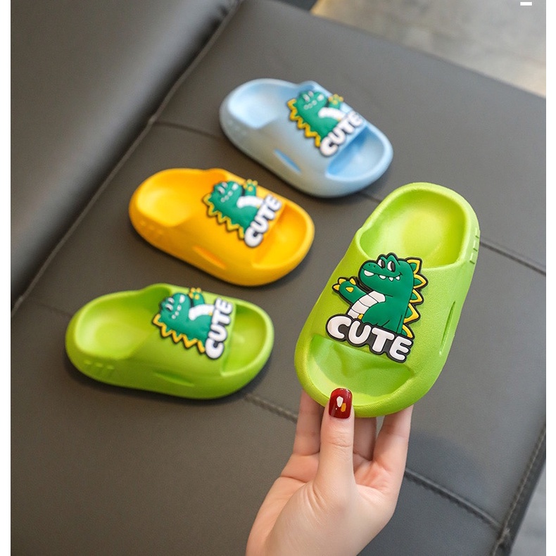 Dép bánh mì trẻ em, dép lê đúc bánh mì khủng long siêu cute cho bé trai