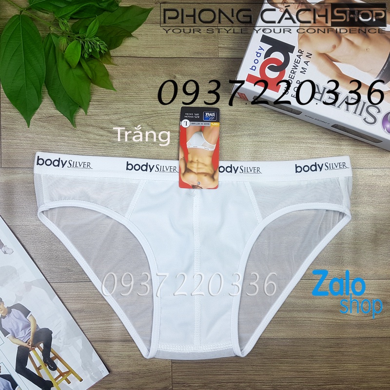 Quần lót nam vải lưới cao cấp siêu thoáng mát siêu nhẹ- BODY Silver 707