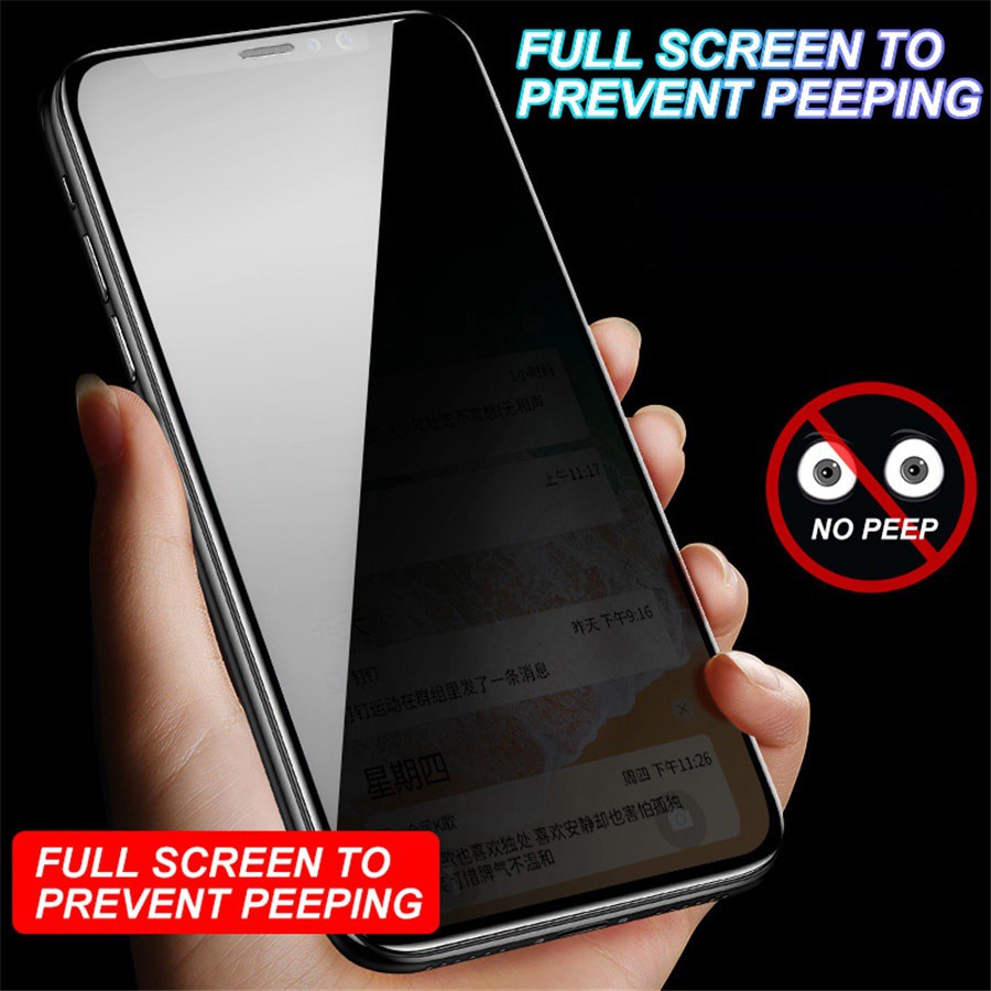 Kính Cường Lực 100D Bảo Vệ Màn Hình Chống Nhìn Trộm Cho iPhone 14 13 Pro Max 12 mini 11 Pro XS Max X XR 7 8 6 6S Plus SE 2020