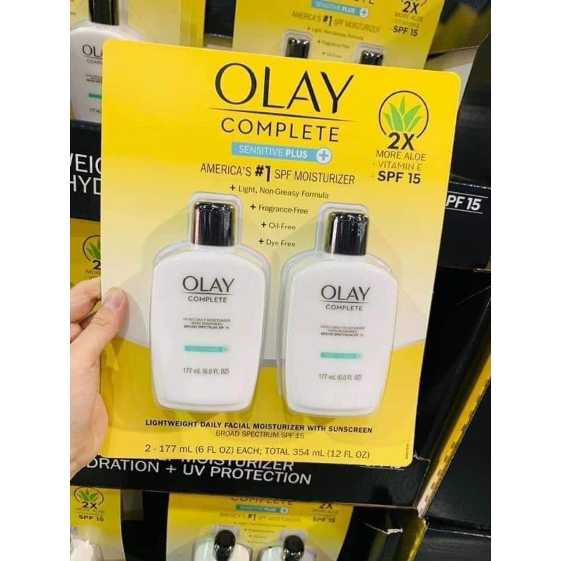 🌞💥💃Set Kem dưỡng da chống nắng Olay Complete Sensitive SPF 15 (177ml)