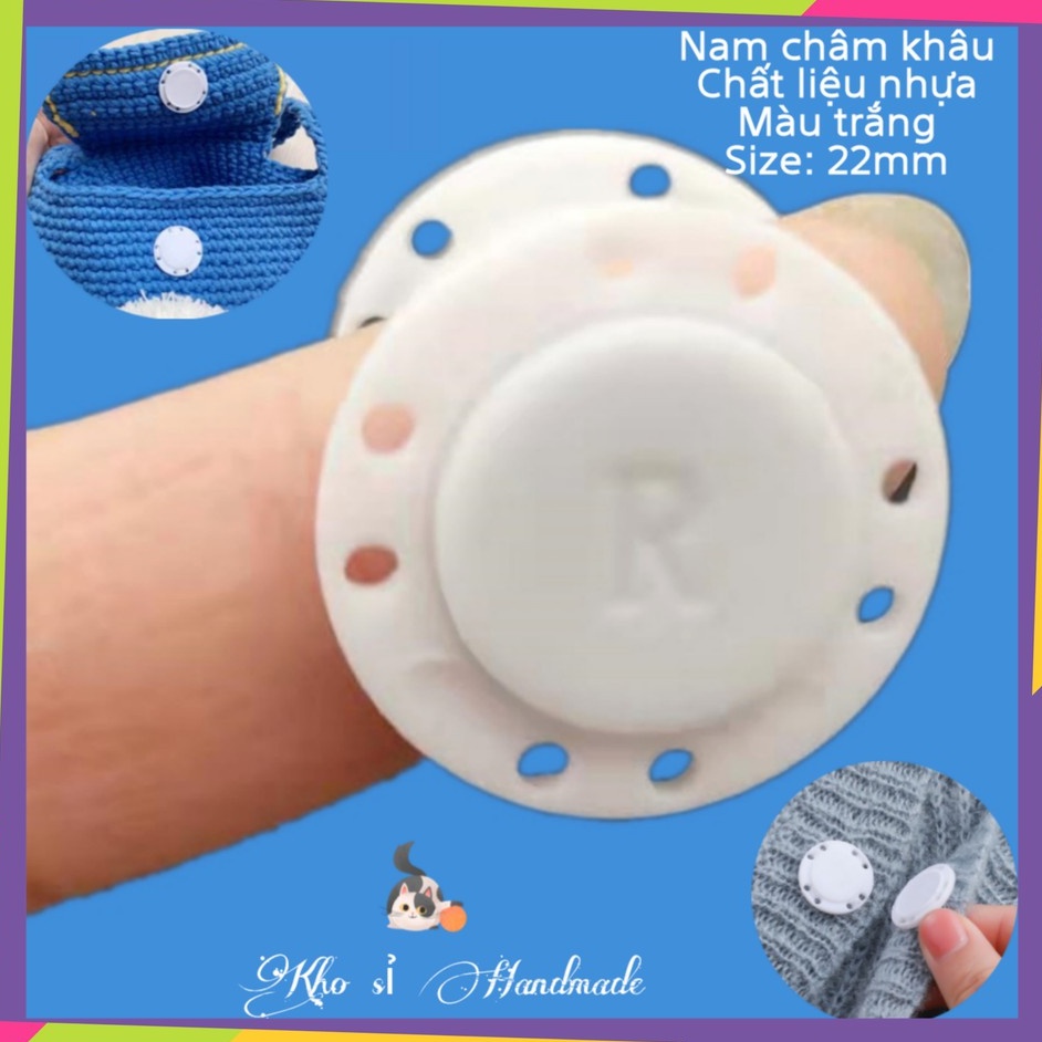 Nút hít khâu bằng nhựa màu trắng loại tốt