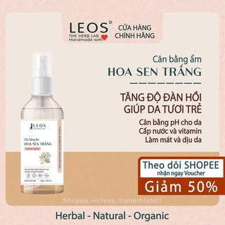 Cân Bằng Ẩm Hoa Sen Trắng – Cấp Nước và vitamin, làm mát, dịu da, Collagen giúp da tươi trẻ – LEOS – The Herb Lab