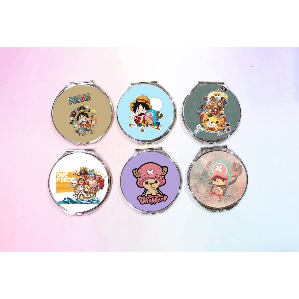 Gương 2 mặt chopper one piece gương pu GPI19 gương hoạt hình gương dễ thương