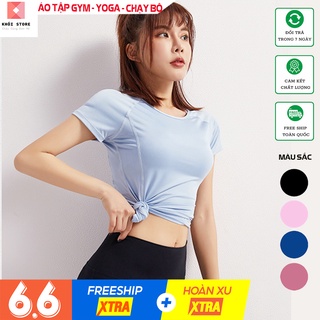 Áo thể thao tập gym Khói Store tập yoga dáng body fit - k111