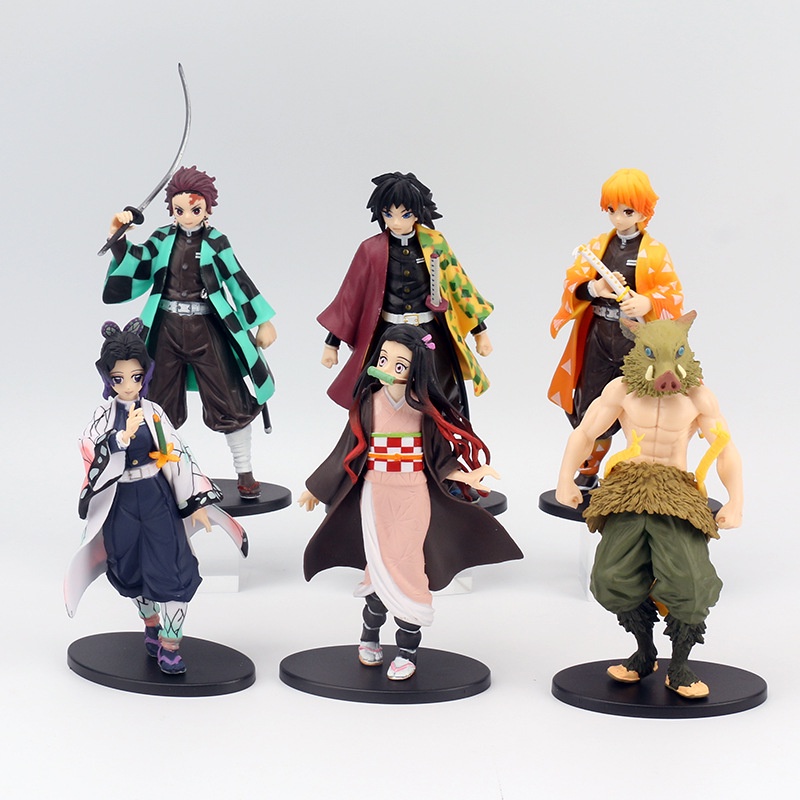Mô hình nhân vật Tanjirou, Nezuko , Zenitsu  kimetsu no yaiba thanh gươm diệt quỷ  14cm
