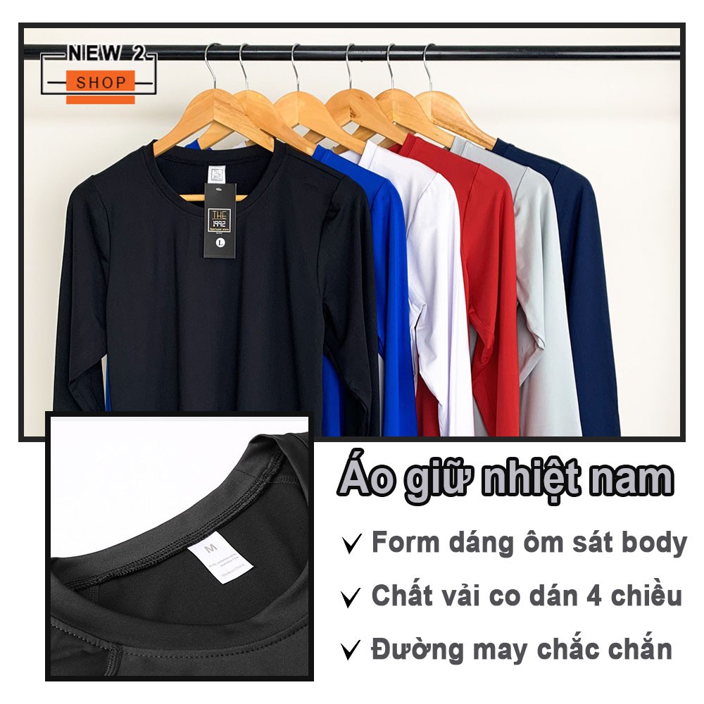 Áo giữ nhiệt nam -Áo thun giữ nhiệt chất liệu mềm mịn ôm sát cơ thể thoải mái vận động dễ dàng New2_Shop | BigBuy360 - bigbuy360.vn