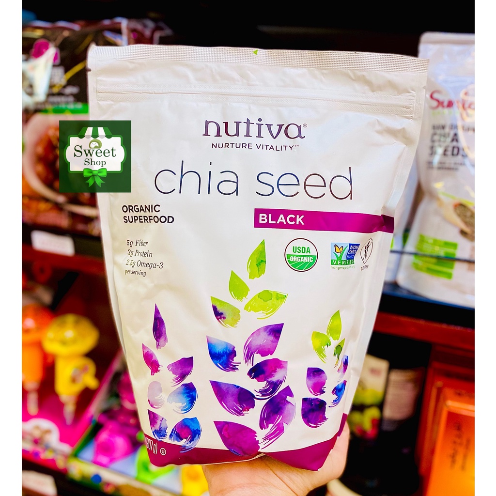 Hạt Chia Nutiva Organic Chia Seed - Mỹ gói (907gr)