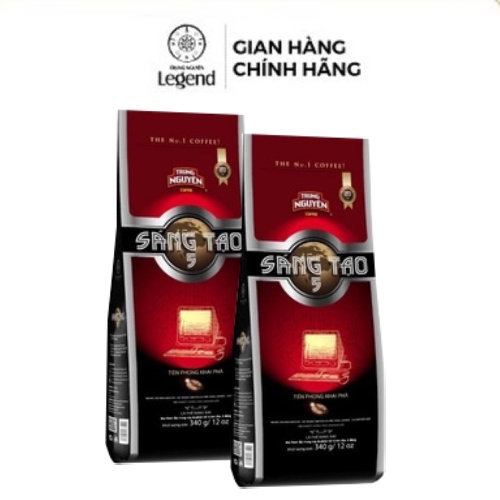 [Culi, Arabica] Combo 2 Bịch Cà phê Rang Xay Sáng Tạo 5 - Trung Nguyên Legend - 340gr