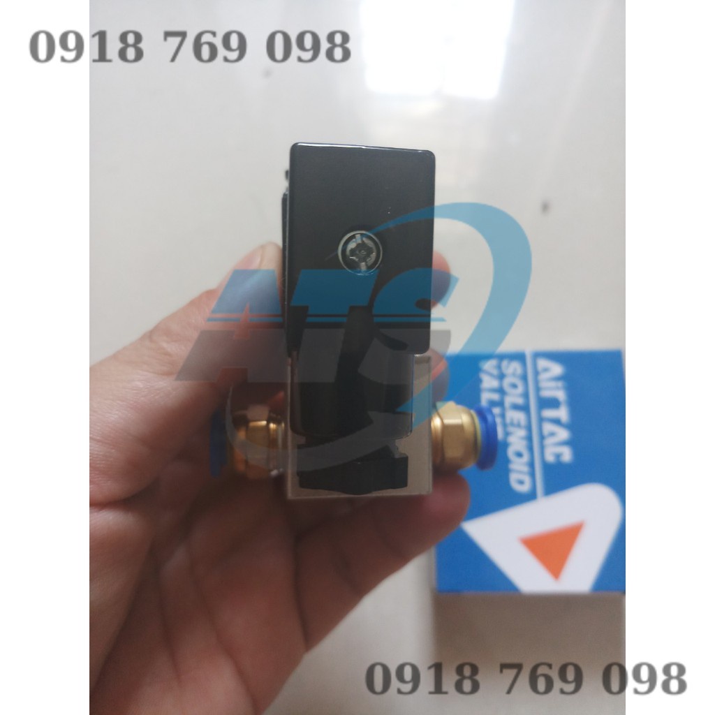 Van điện từ khí nén 2 cửa 2 vị trí Airtac, van điện từ khí nén 2v025-08 AIRTAC pc802