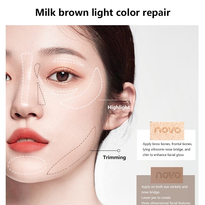 (Hàng Mới Về) Bút Kẻ Lông Mày Ba Màu Chống Nước Và Mồ Hôi Novo TALLER | BigBuy360 - bigbuy360.vn