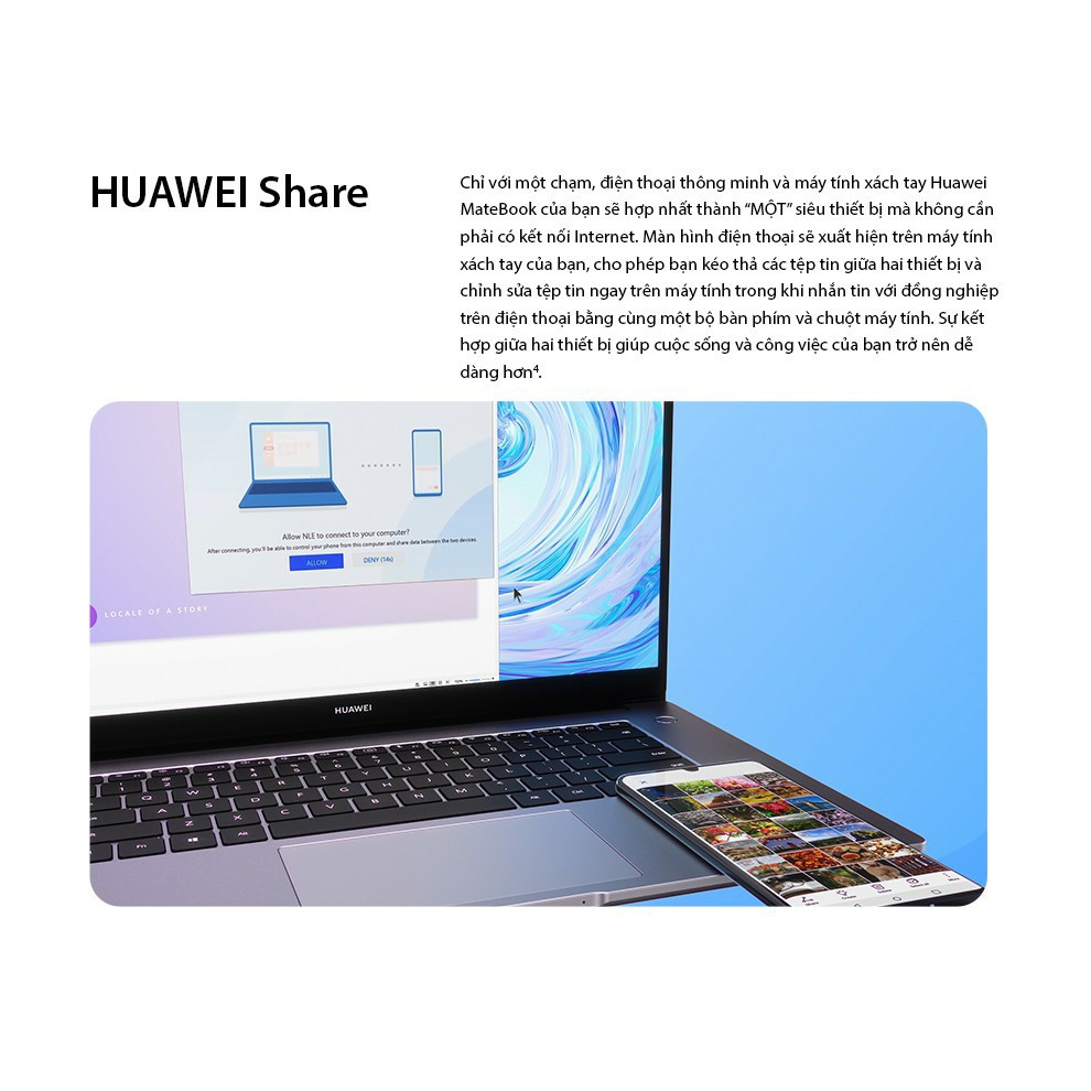 [Mã ELMALL1TR5 giảm 8% đơn 5TR] Laptop Huawei Matebook D15/Silver/15.6&quot;HD Fullview/i310110U/8GB RAM/256SSD