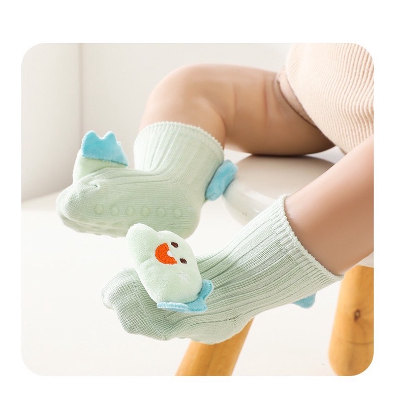 Tất thú nổi 2 mặt có chống trượt cho bé Baby Socks