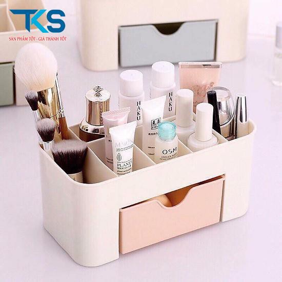 Kệ mỹ phẩm nhựa mini nhiều ngăn 1 tầng tiện lợi