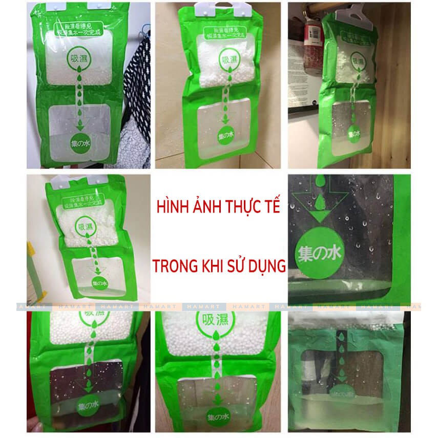 [LOẠI LỚN 120g] Túi Hút Ẩm 2 Ngăn Túi Chống Ẩm Có Móc Treo Tủ Quần Áo Hút Ẩm Mạnh Mẽ