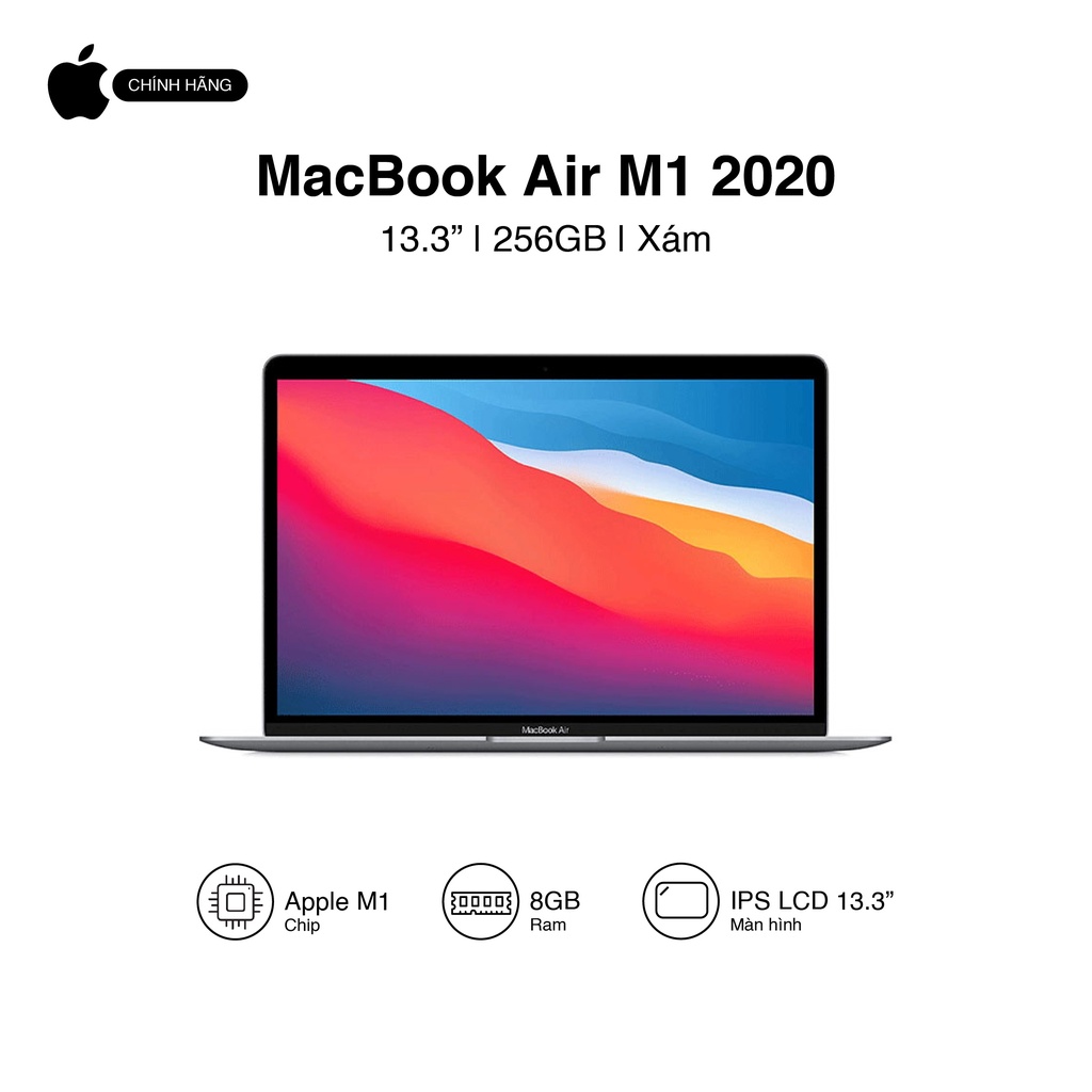 Apple Macbook Air M1 8-Core CPU | 8GB | 256GB SSD | 13.3-inch - Hàng chính hãng VN/A