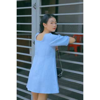 Đầm chữ A Gấm Xanh
