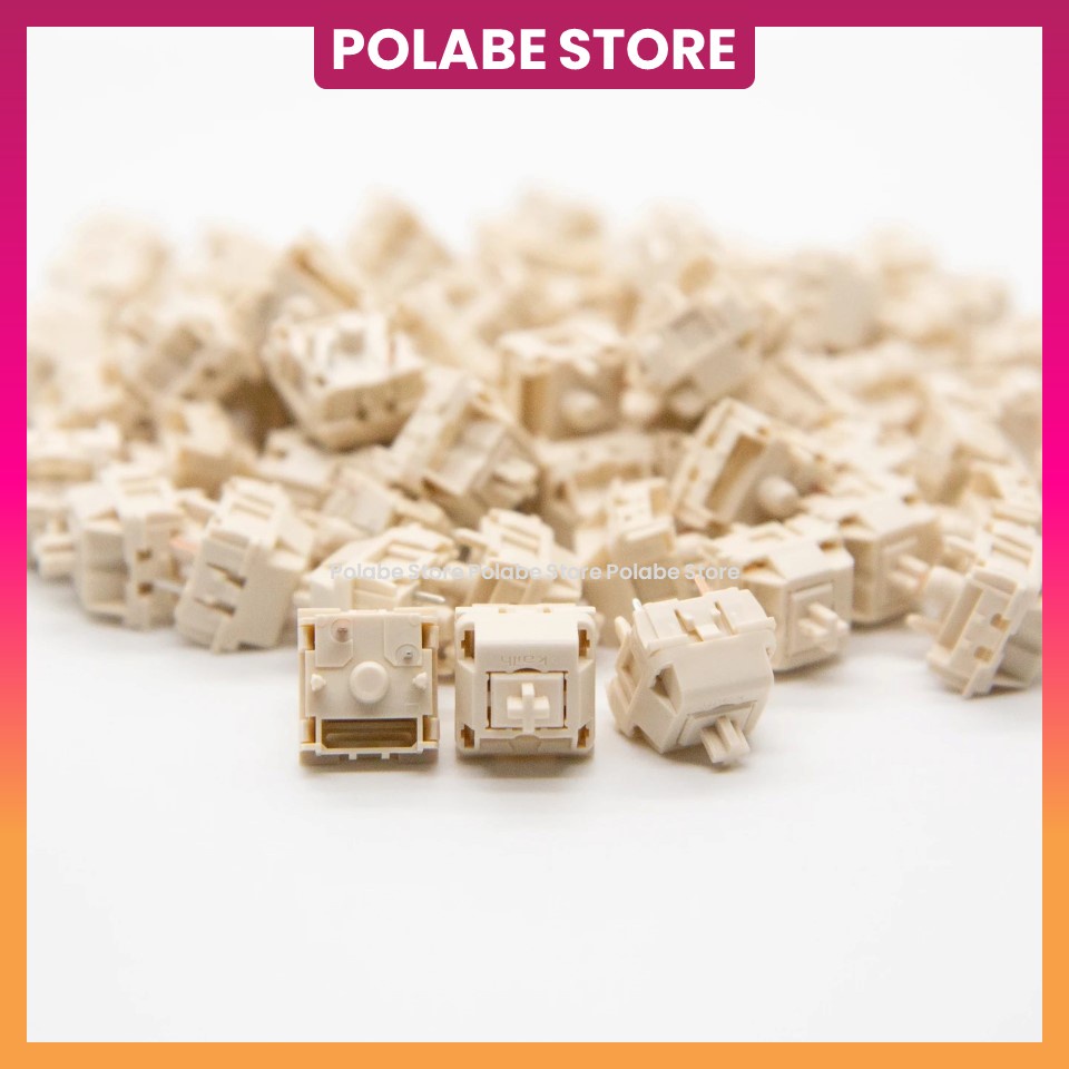 Novelkeys x Kailh Cream Switch MX Cream Kailh Cream Novelkeys NK Cream Linear Switch Công Tắc Bàn Phím Cơ - Polabe Store