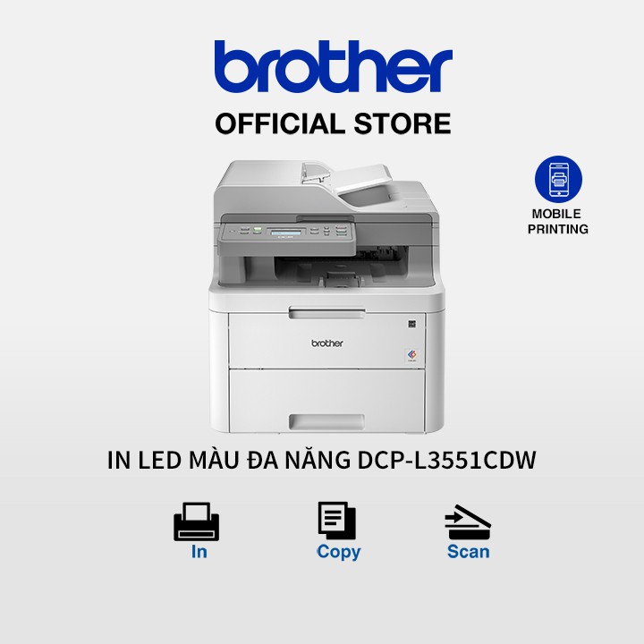 Máy in LED màu đa năng Brother DCPL3551CDW