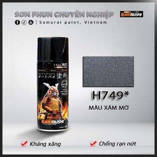 COMBO Sơn Samurai màu xám mờ H749 gồm 3 chai đủ quy trình độ bền cao, SANG XỊN  (Lót 2K04 - Màu H749 - Phủ mờ 128A)