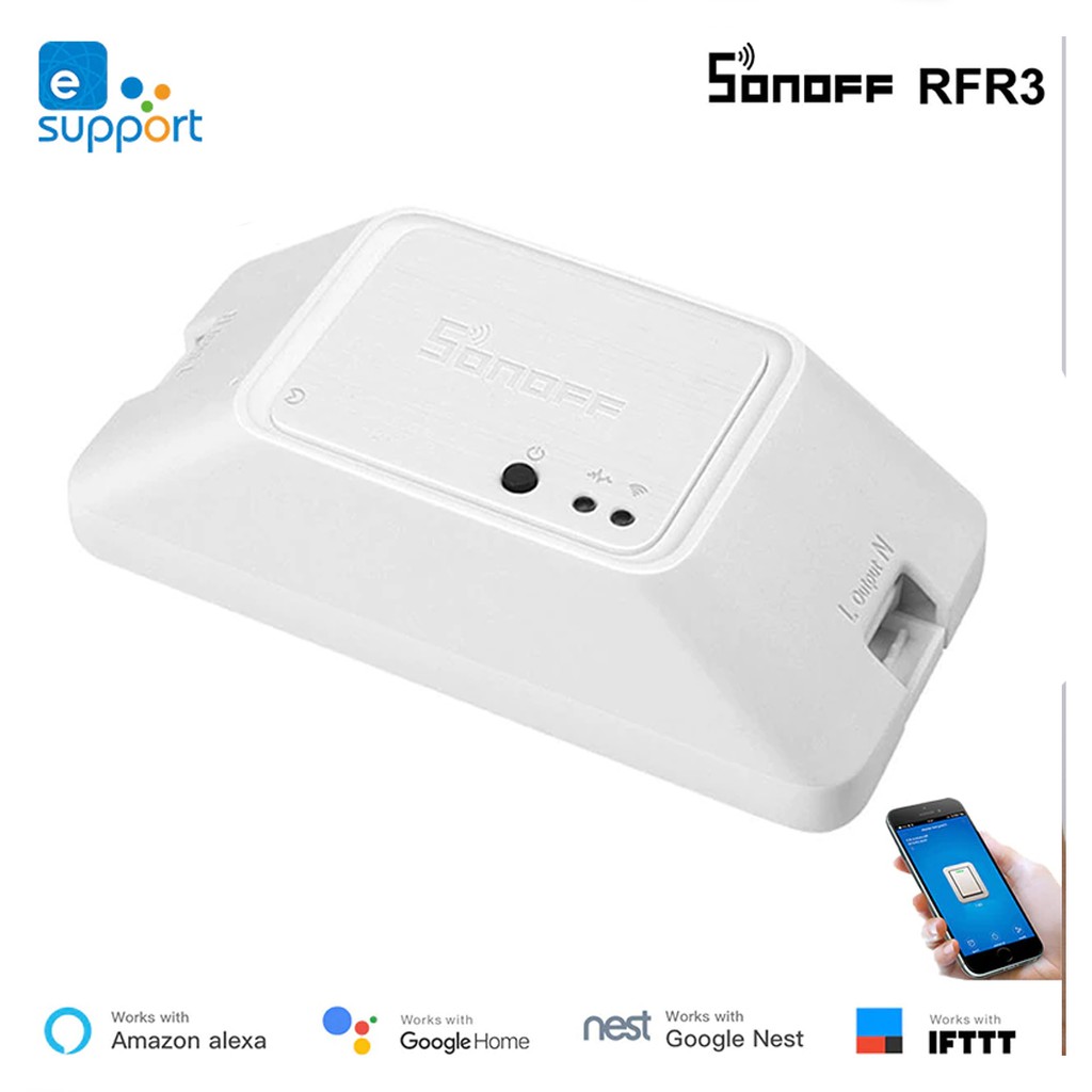 SONOFF BASIC RF R3 (QUỐC TẾ), công tắc WIFI, công tắc điều khiển từ xa, công tắc thông minh có hỗ trợ sóng RF 433Mhz