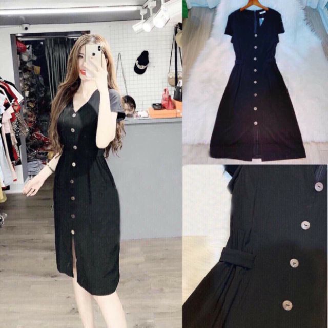 Đầm chữ V hàng thiết kế