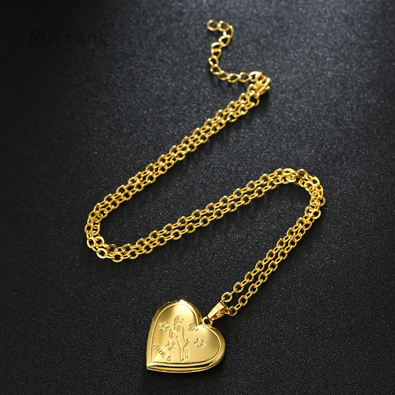 vòng cổ Kim Loại Mặt Hình Trái Tim Thời Trang Dành Cho Nữ