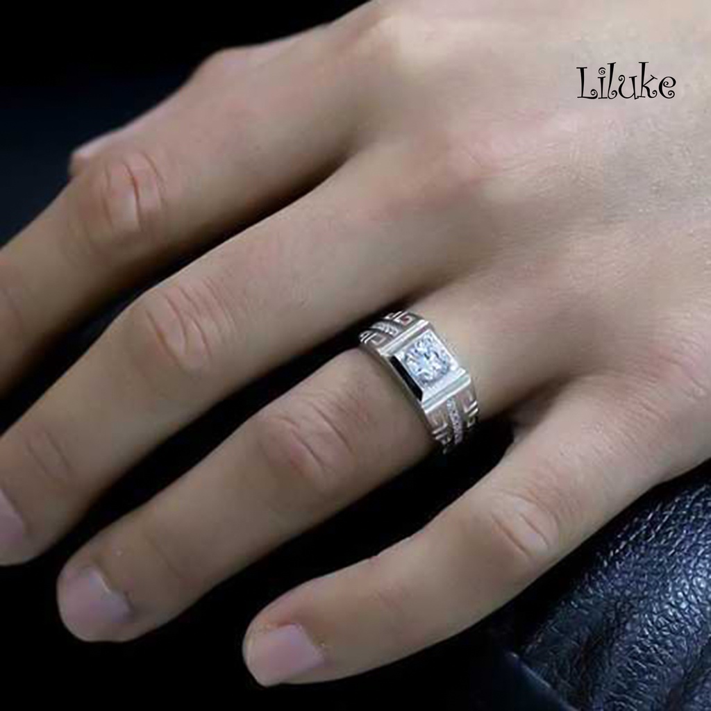 Nhẫn Hợp Kim Đính Đá Kiểu Dáng Sang Trọng Cho Nữ