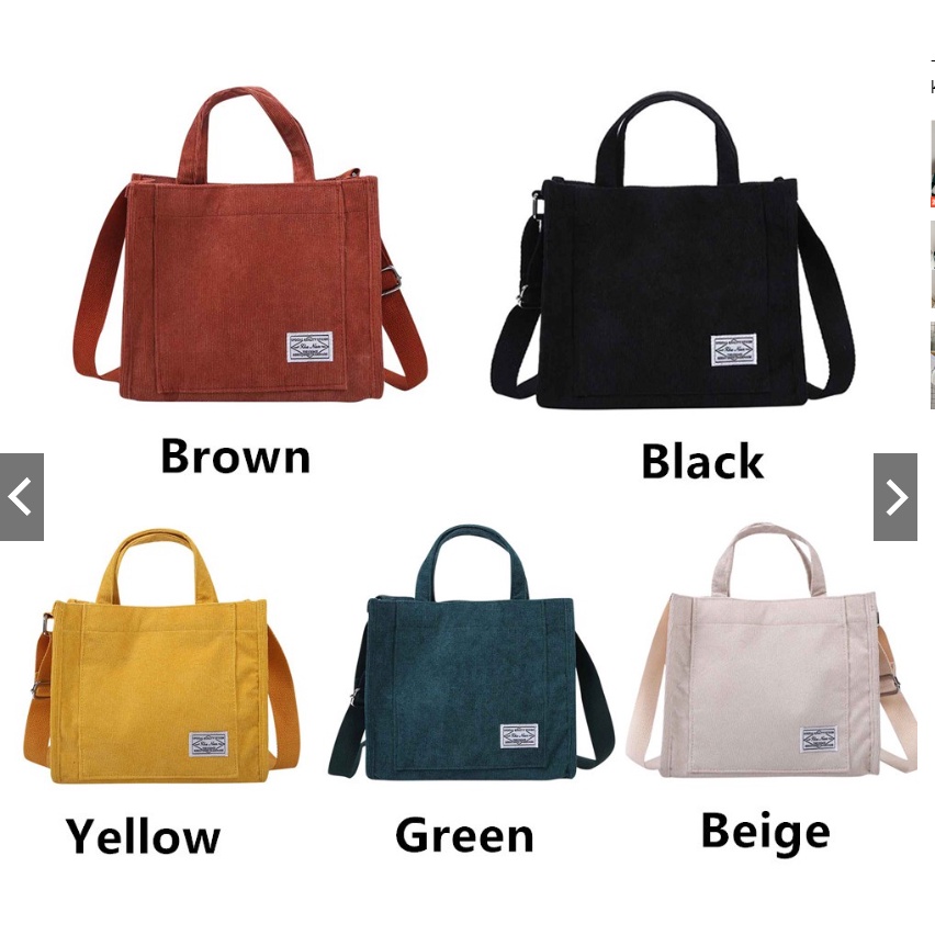 Túi xách đeo chéo bằng vải nhung cotton phong cách vintage thời trang cho nữ