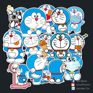 Combo 50 stickers Doremon cute DECAL CẮT SẴN dán mũ bảo hiểm, vali, máy tính,xe, tủ lạnh, nhà....