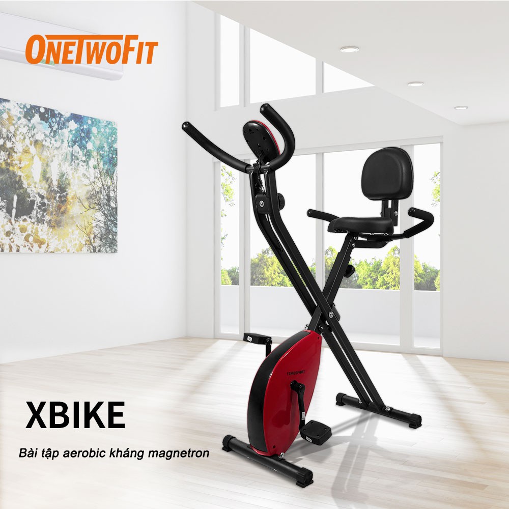 OneTwoFit Xe đạp tập thể dục Điều khiển từ tính kích thước nhỏ thiết bị trong nhà xe đạp aerobic OT190