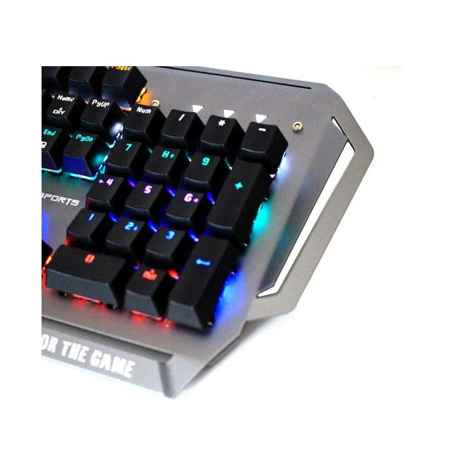 BÀN PHÍM CƠ CHUYÊN GAME FL ESPORT ARMOR 2 MÀU ĐEN XÁM CÓ ĐÈN LED DÂY USB BỌC DÙ BLACK SWITCH