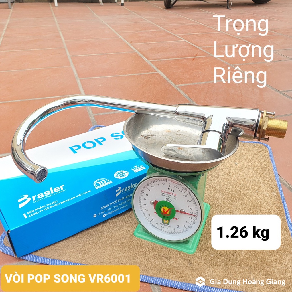 Vòi rửa bát nóng lạnh PopSong VR6001 - Bảo hành 3 năm