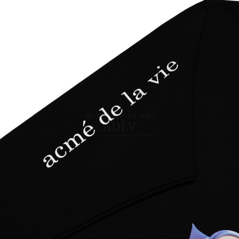 [Nỉ bông cao cấp] Áo Hoodie ADLV in hình bé gái đội mũ ôm gấu