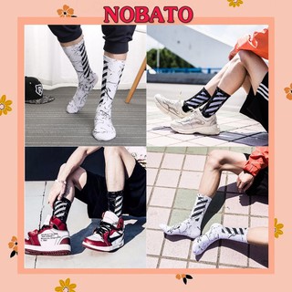 Tất Off White Tia Điện Cổ Cao Phong Cách T1 Siêu Hot