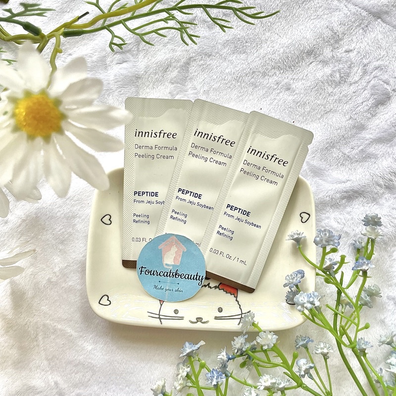 Sample 1ml Kem Dưỡng Loại Bỏ Tế Bào Chết, Bổ Sung Peptide Giúp Da Đàn Hồi Innisfree Derma Formula Peeling Cream 1ml