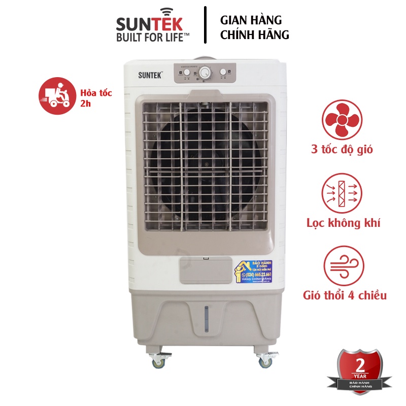 Quạt Điều Hòa Hơi Nước SUNTEK L-750 Knob (Đá Khô) 200W - Làm mát & lọc không khí hiệu quả - Bảo hành chính hãng 2 năm