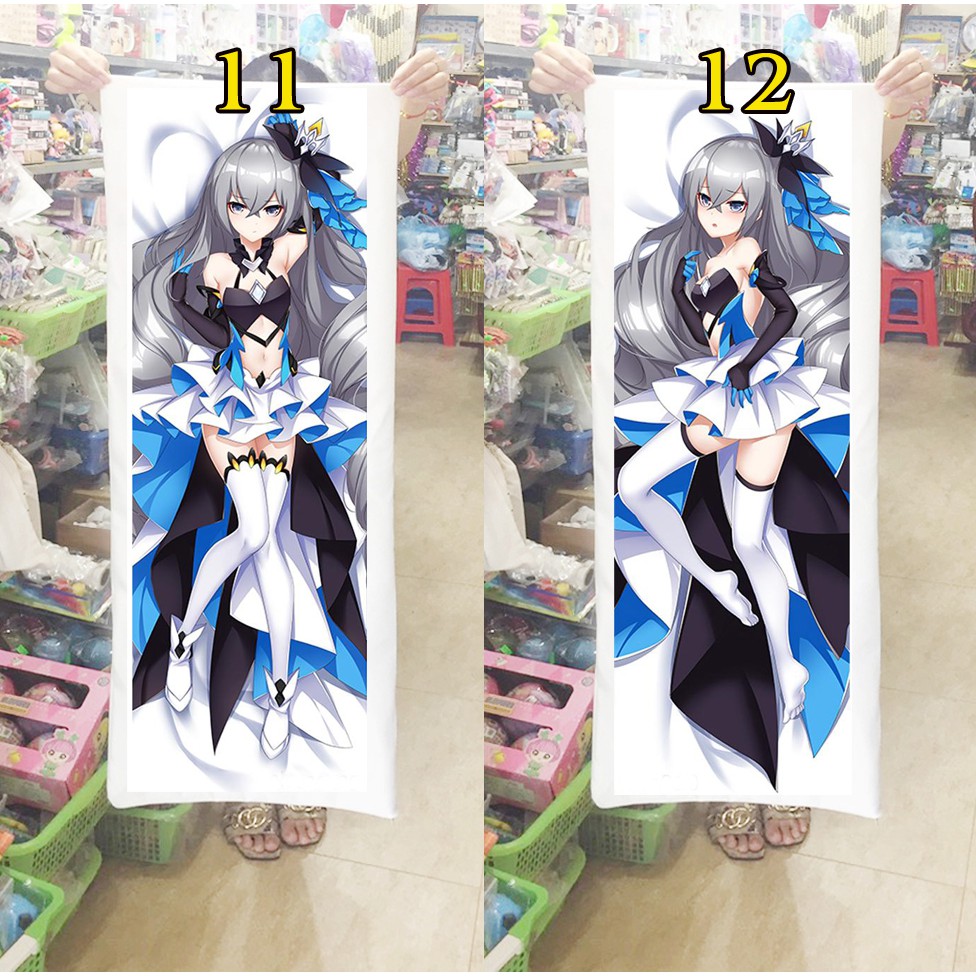 Gối ôm dài Gối ngủ anime Honkai Impact 3rd (Tặng 1 poster hoặc 1 huy hiệu)