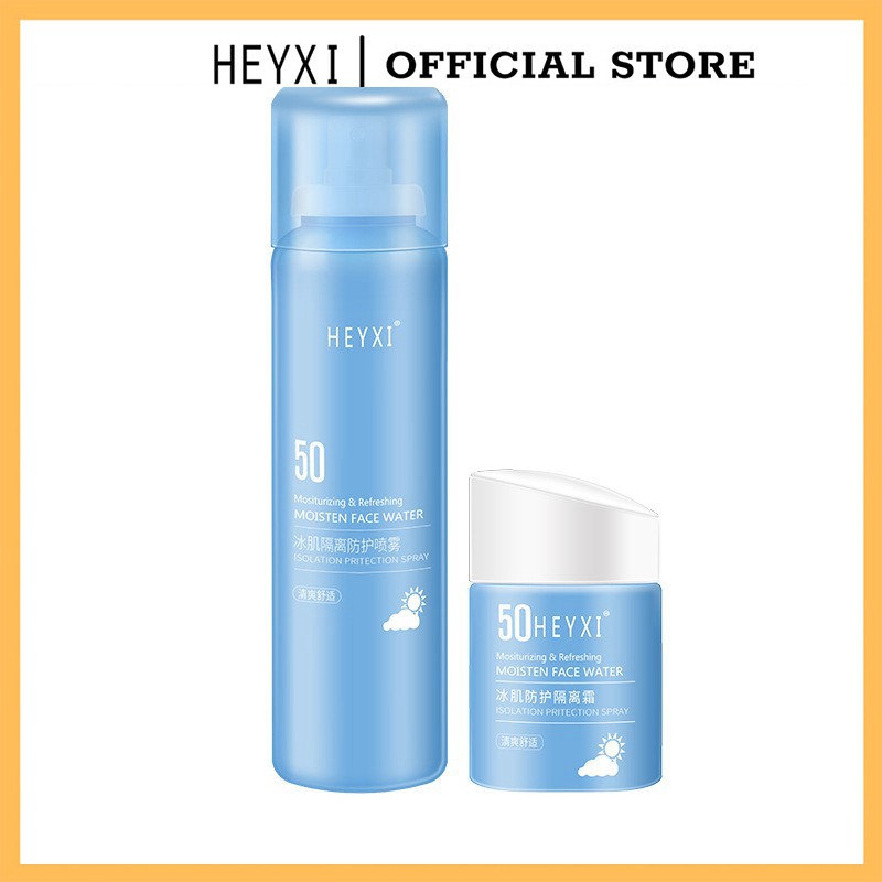 Xịt chống nắng HEYXI Chống nắng nâng tone dưỡng ẩm 180ml HXCN1