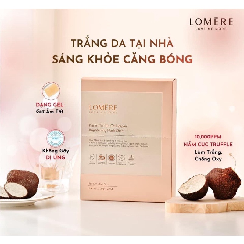 Mặt Nạ Dưỡng Trắng Da LOMERE Prime Trufle Cell Repair Chính Hãng