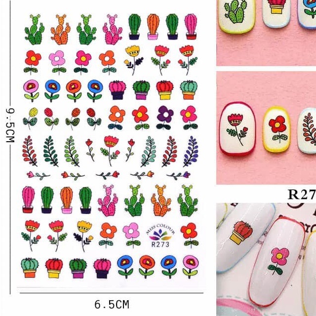 Sticker nails - hình dán móng 3D hoa