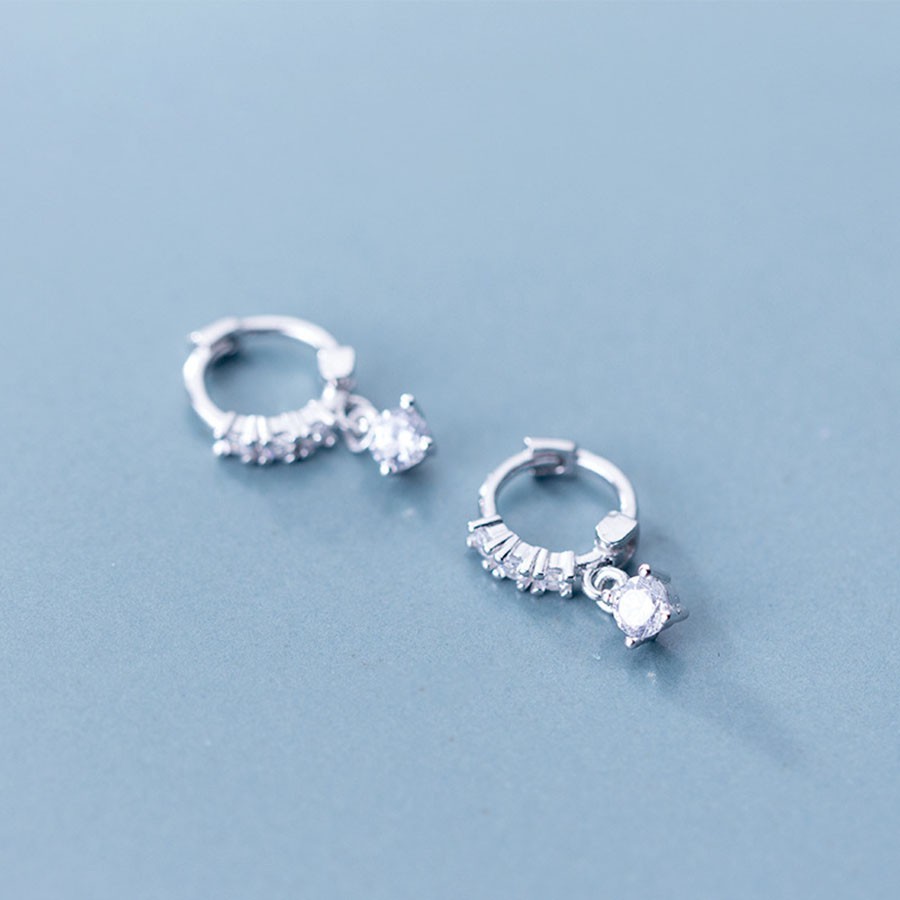 Bông Tai Nữ Cá Tính Bạc 925 Hình Tròn Sang Trọng Cho Nữ - Bảo Ngọc Jewelry B2441