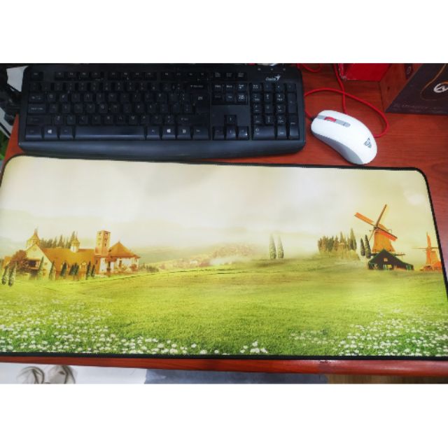 😍 Bàn di chuột 70x30x3 Phong cảnh thiên nhiên Đồng Quê