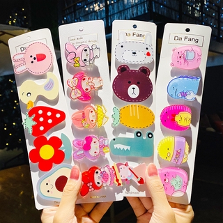 iFIT 5PCS  Acrylic Hair Clip Cartoon Princess Cute Duck Bill Clip BB Clip