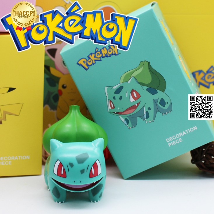 Mô hình Ếch kì diệu Bulbasaur Anime Pokemon bửu bối thần kỳ 1791D