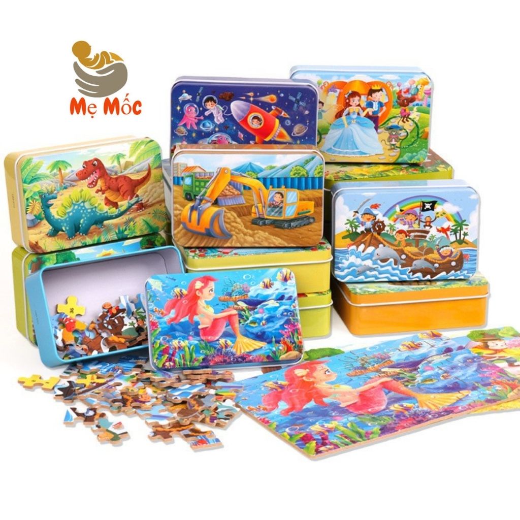 Tranh Ghép Hình Cho Bé 60 Mảnh Bằng Gỗ, Đồ Chơi Ghép Hình Gỗ Cho Bé Tư Duy, Sáng Tạo, Mẹ Mốc Shop ,H60M